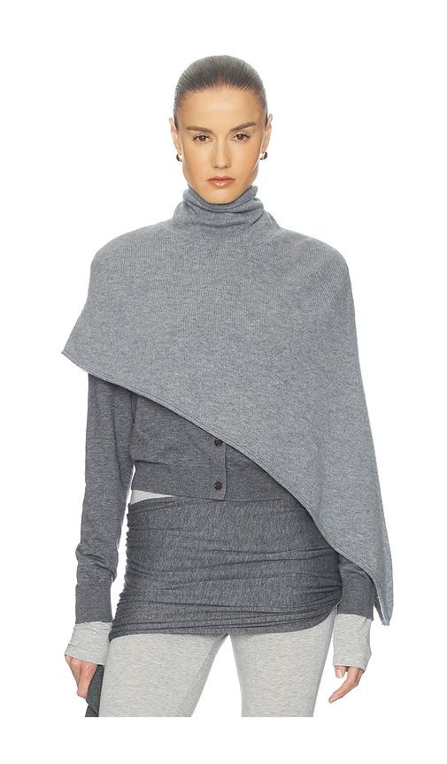 helsa loxley asymmetric cape in grey. - size l (also in xxs, xs, s, m, xl)