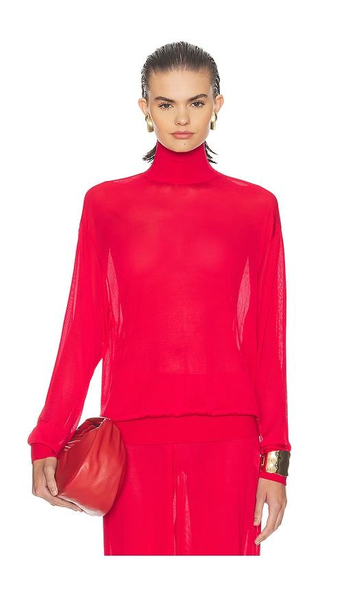 helsa madeira turtleneck in red. - size m (also in s)
