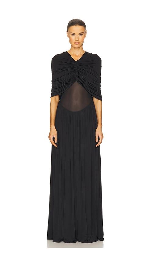 helsa philomena jersey dress in black. - size s (also in xs)