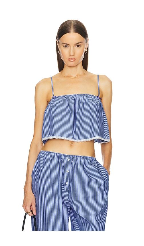 helsa pinstripe poplin camisole in multi. - size l (also in xl)
