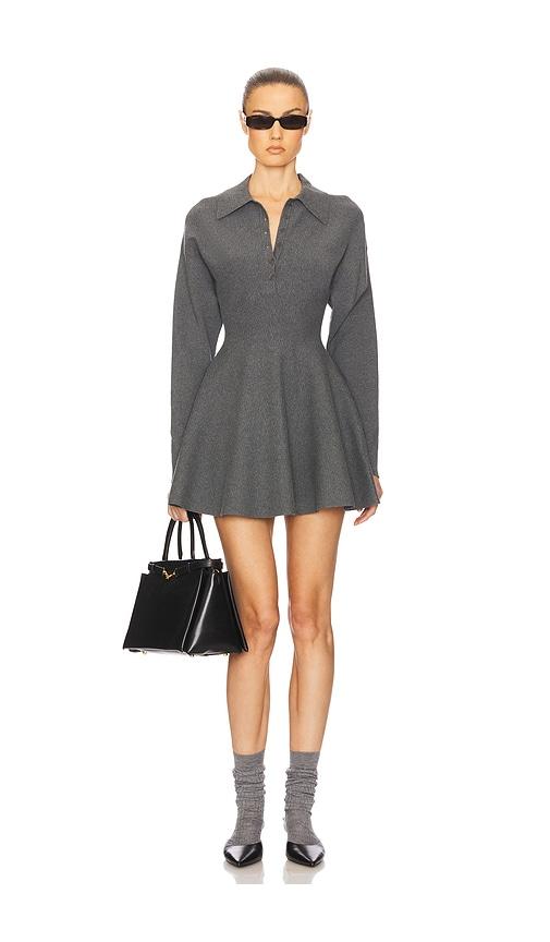 helsa saffron mini knit dress in grey. - size s (also in xs)