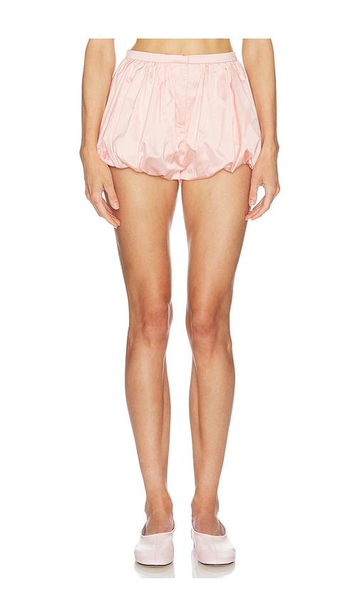 helsa sateen puff shorts in rose. - size l (also in m, s, xl, xs, xxs)