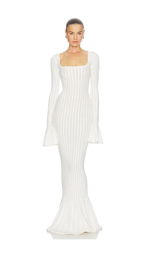 helsa tesca knit dress in white. - size s (also in xxs, xs)