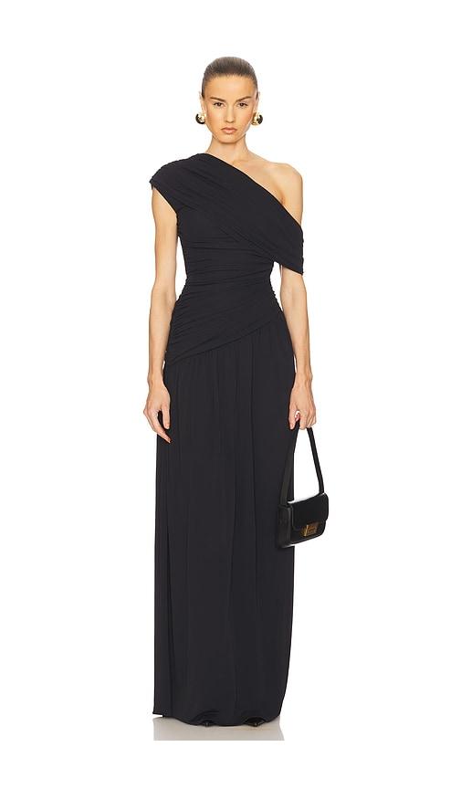 helsa the apolla jersey dress in black. - size s (also in xs)