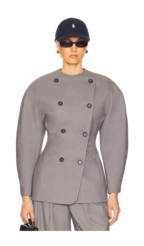helsa the curvilinear blazer in charcoal. - size s (also in xxs)