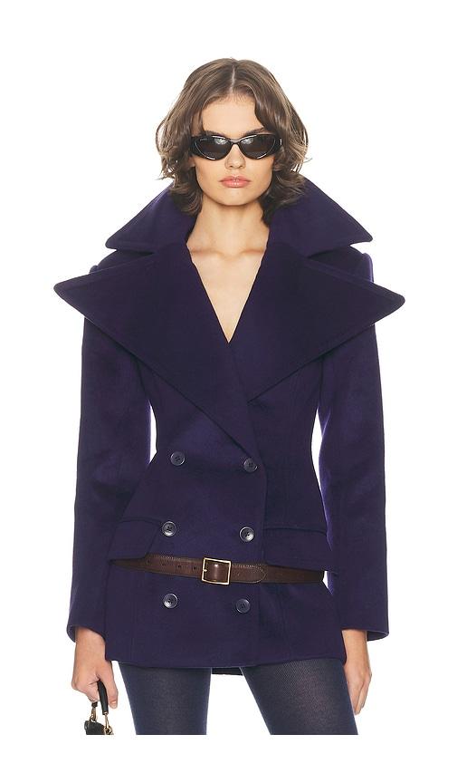helsa the dramatic collar peacoat in navy. - size l (also in m, s, xl, xs, xxs)