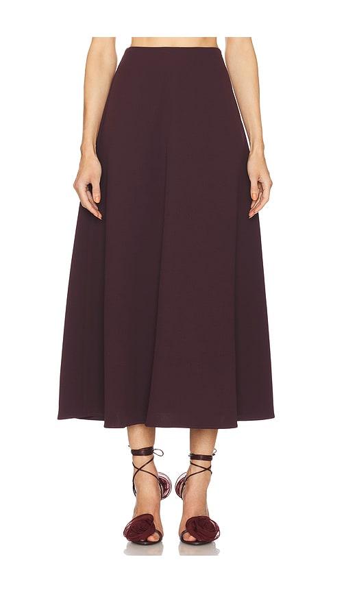 helsa the heavy crepe midi skirt in purple. - size s (also in xs, xxs)