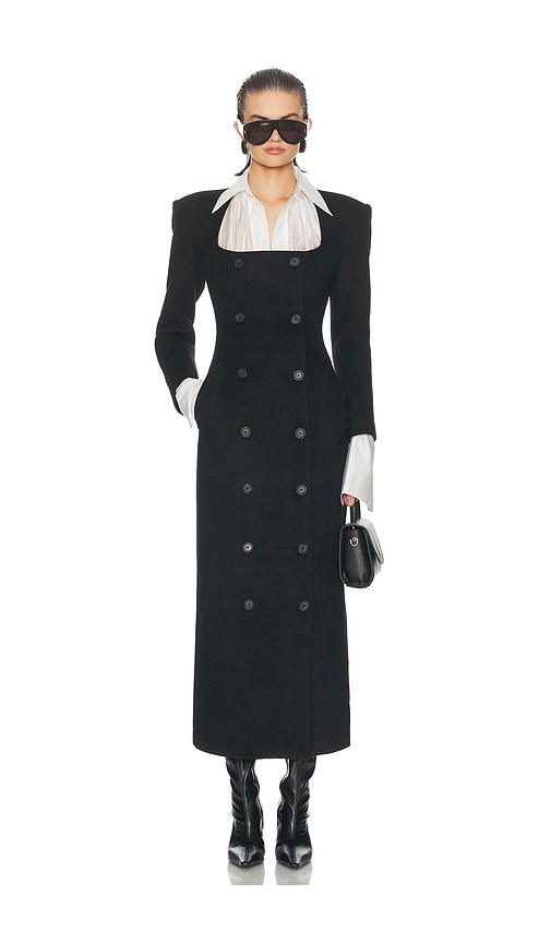 helsa the hourglass coat in black. - size m (also in s)