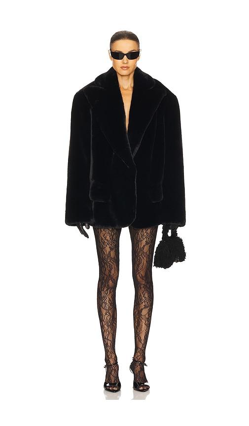 helsa the oslo faux fur coat in black. - size m (also in xl)