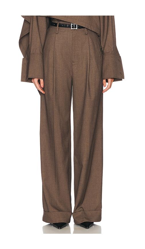 helsa the paperbag trouser in brown. - size s (also in xs, xxs)
