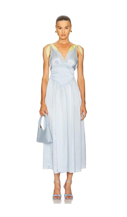 helsa the silk celeste dress in baby blue. - size l (also in m, xl)