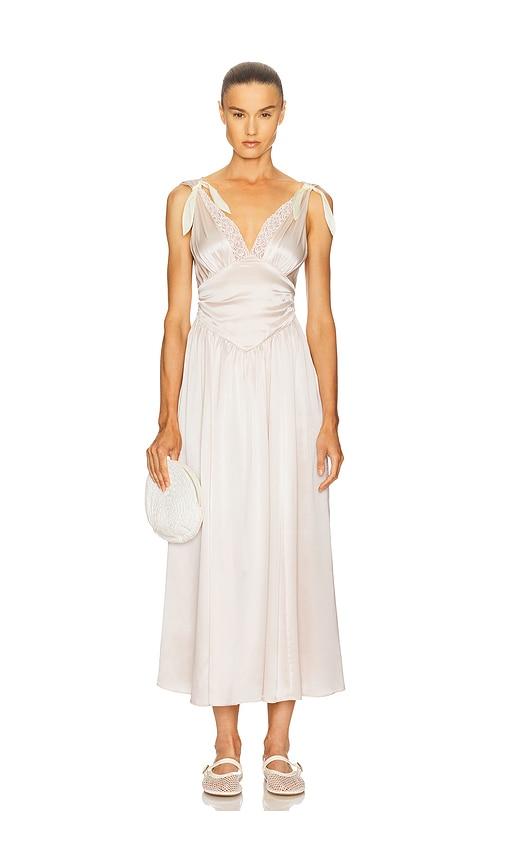 helsa the silk celeste dress in blush. - size l (also in xl)