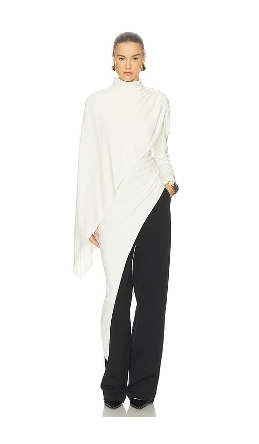 helsa the wilhelmina cape top in cream. - size l (also in m, s, xl, xs, xxs)
