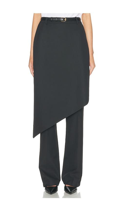 helsa trouser with attached skirt in black. - size l (also in xs, s, m)