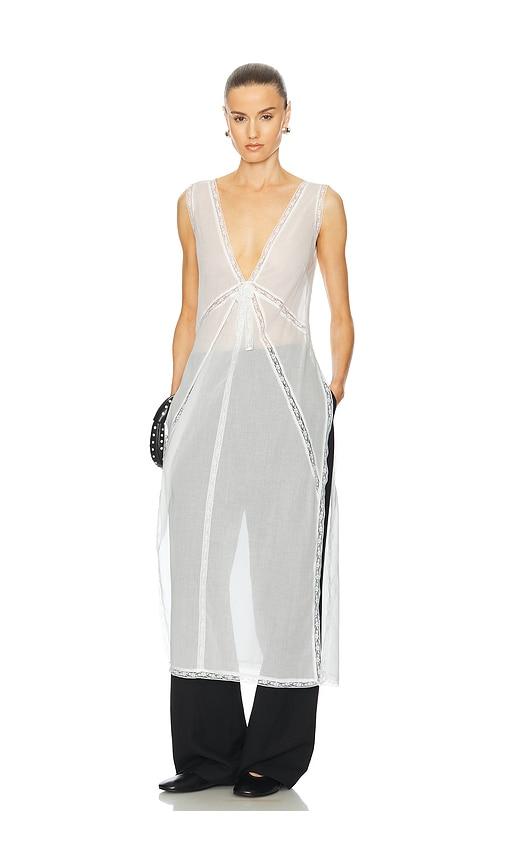 helsa voile daylight nightgown in white. - size s (also in xs)