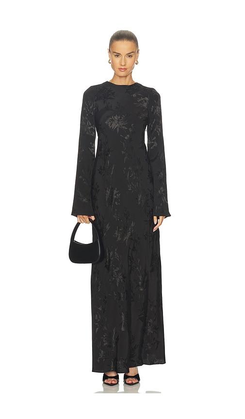 hemant and nandita back ties maxi dress in black. - size s (also in xxs, xs)