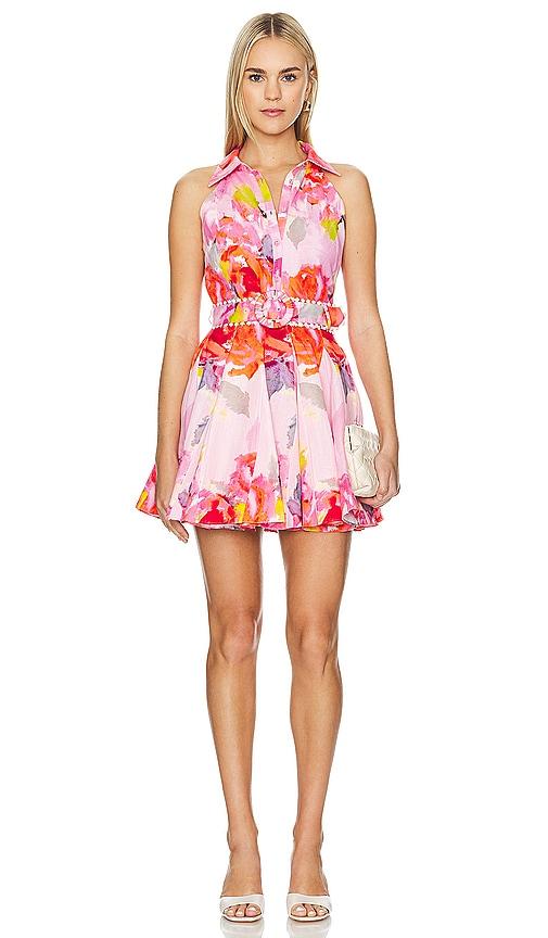 hemant and nandita belted mini dress in pink. - size m (also in s)