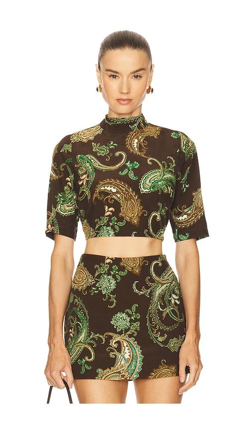 hemant and nandita boxy top in chocolate. - size l (also in xs, m)
