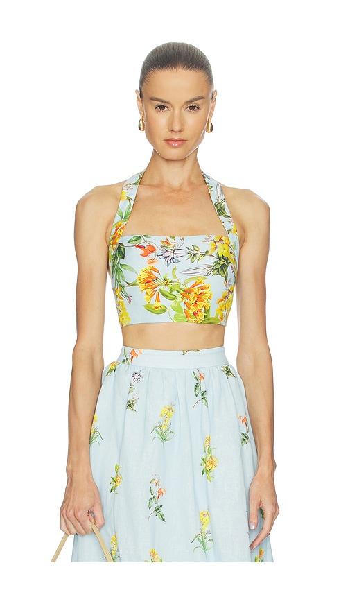 hemant and nandita crop top in baby blue. - size l (also in s, xxs, xs, m, xl)