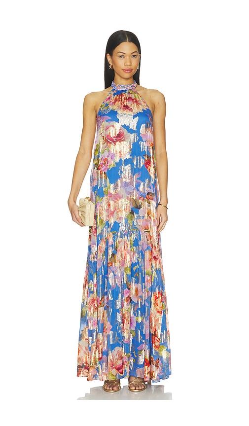 hemant and nandita maxi dress in blue. - size l (also in s, m, xl)