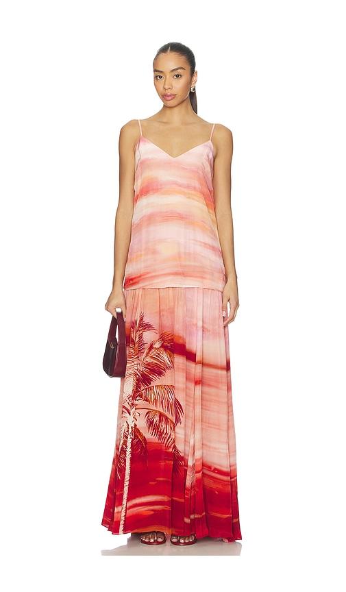 hemant and nandita maxi dress in pink,orange. - size s (also in xxs, xs)