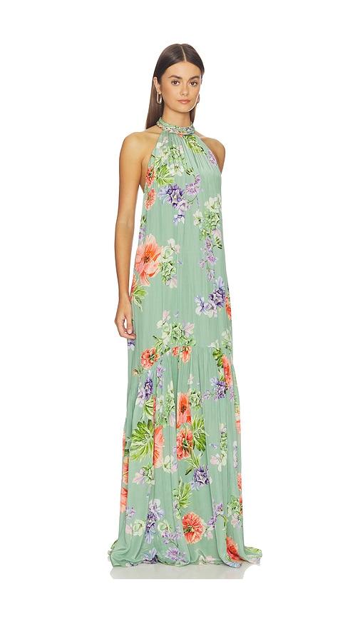 hemant and nandita maxi dress in sage. - size l (also in s, m, xxl)