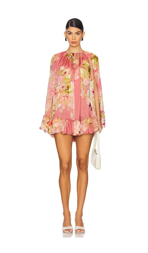 hemant and nandita mini cape in peach. - size s (also in xl)
