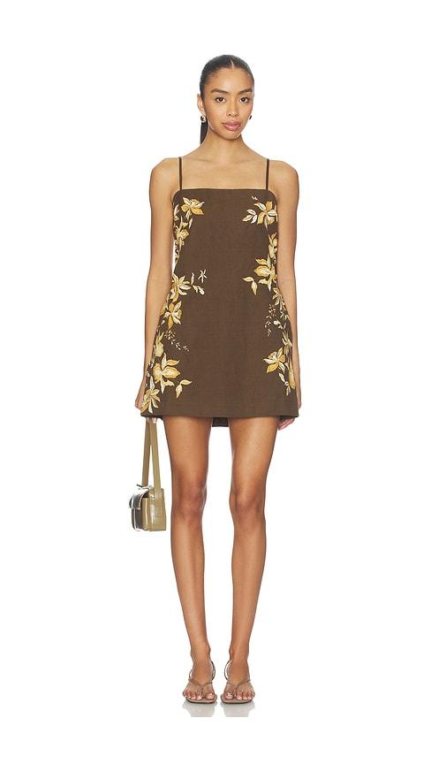 hemant and nandita mini dress in brown. - size l (also in s, xl, xs)
