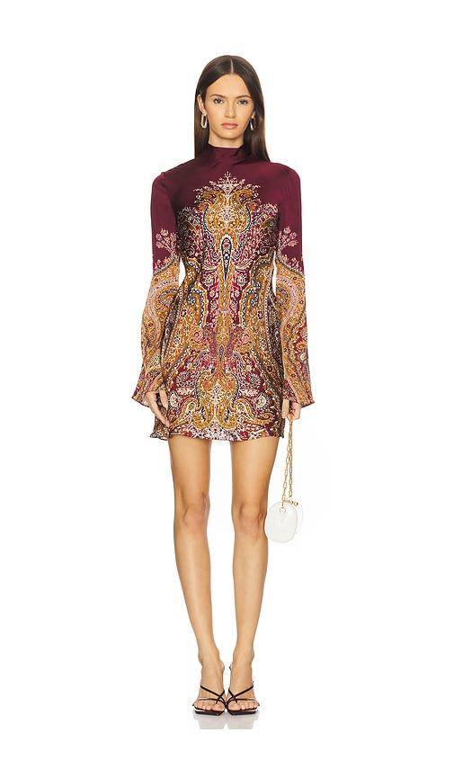 hemant and nandita mini dress in burgundy. - size m (also in xs, s)