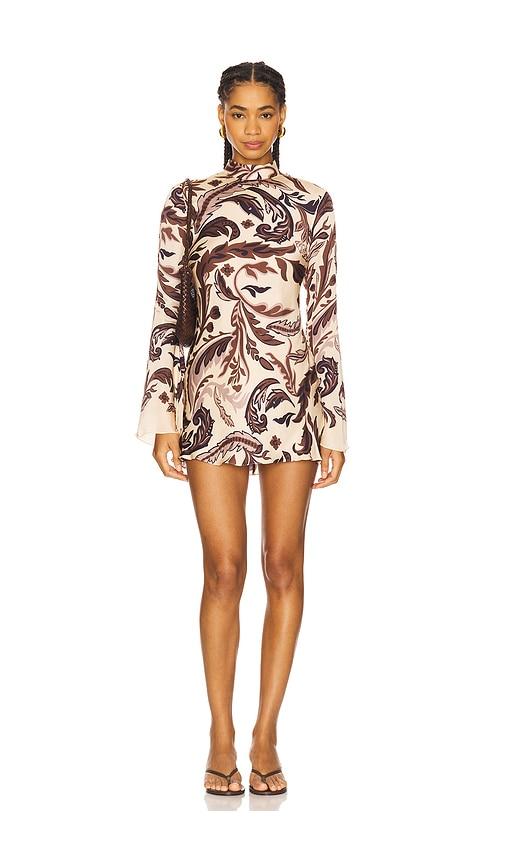 hemant and nandita mini dress in neutral. - size l (also in m, s, xs, xxs)