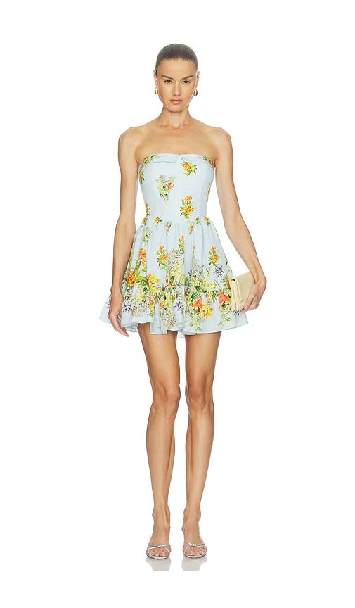 hemant and nandita off-shoulder short dress in baby blue. - size l (also in s, m, xl)