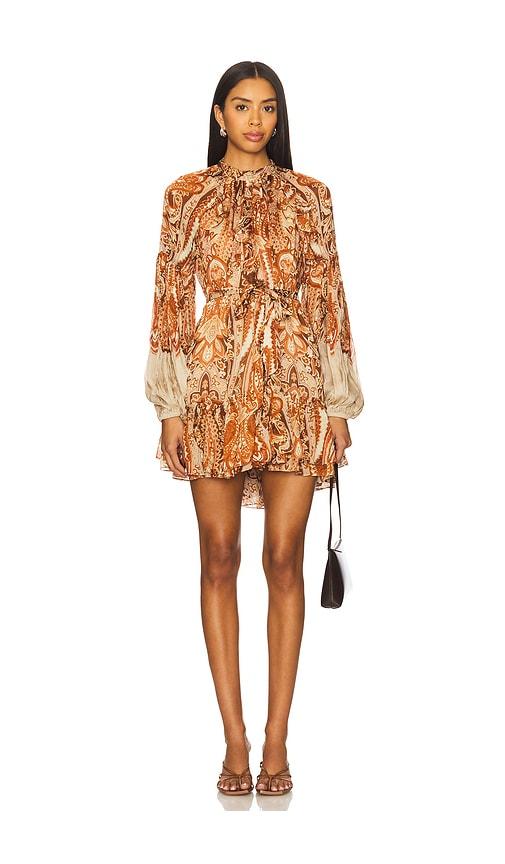 hemant and nandita short dress in brown. - size xl (also in xs)