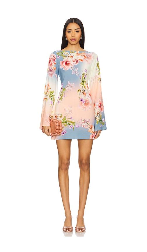 hemant and nandita short dress in peach,blue. - size s (also in xxs, xs)