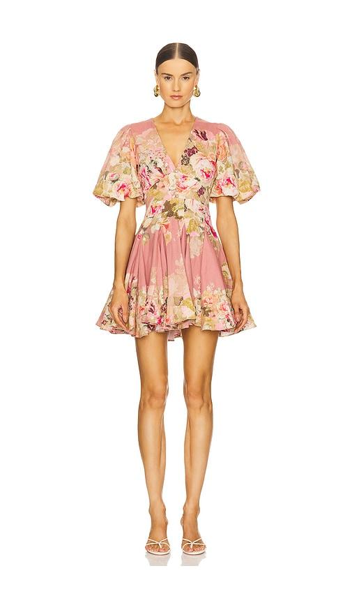 hemant and nandita short dress in peach. - size l (also in xxs, s, m, xl)