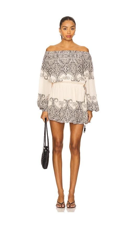 hemant and nandita slip on mini dress in neutral. - size l (also in s, m)