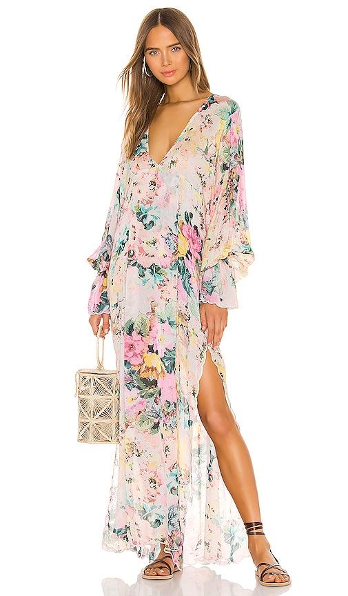 hemant and nandita teien caftan in pink. - size l (also in xs, s, m, xl)