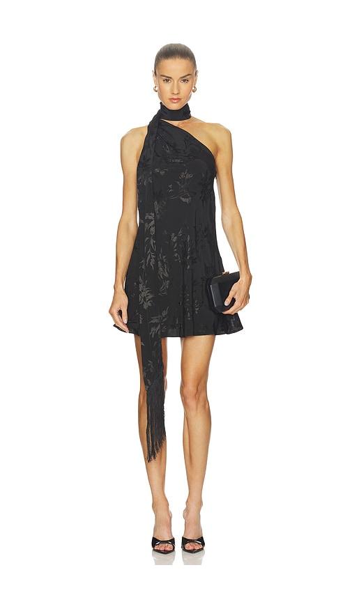 hemant and nandita tie sash mini dress in black. - size s (also in xxs, xs)