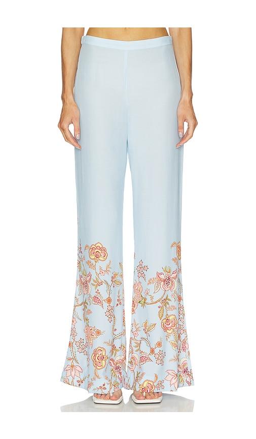 hemant and nandita wide leg pants in baby blue. - size l (also in xxs, xs, s, m, xl)