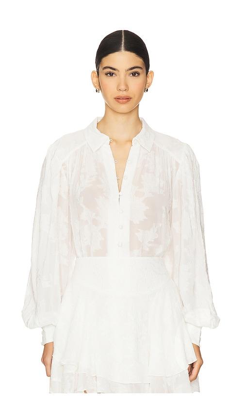 hemant and nandita x revolve boho shirt in white. - size s (also in xs)