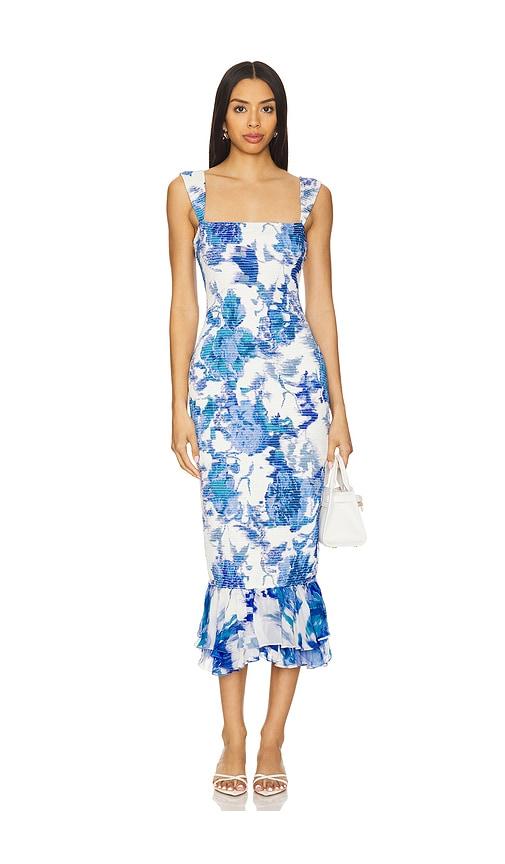 hemant and nandita x revolve midi dress in blue. - size l (also in m, xl)