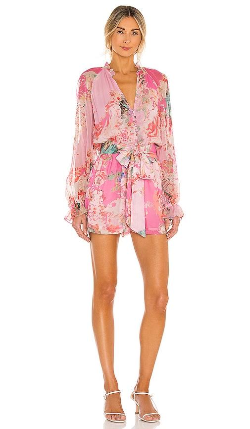 hemant and nandita x revolve sage romper in pink. - size l (also in s, xs, m, xl)