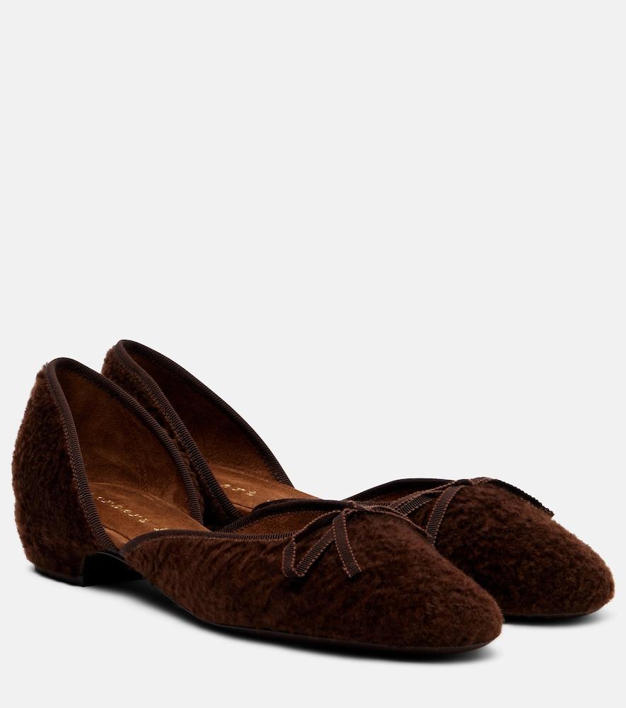 herbert levine 24/7 shearling ballet flats