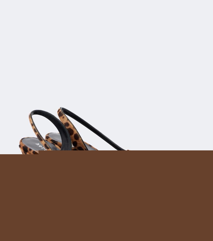 herbert levine ask around calf hair slingback pumps