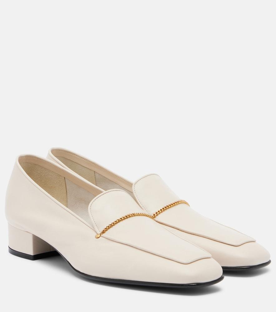 herbert levine fair and square leather loafer pumps