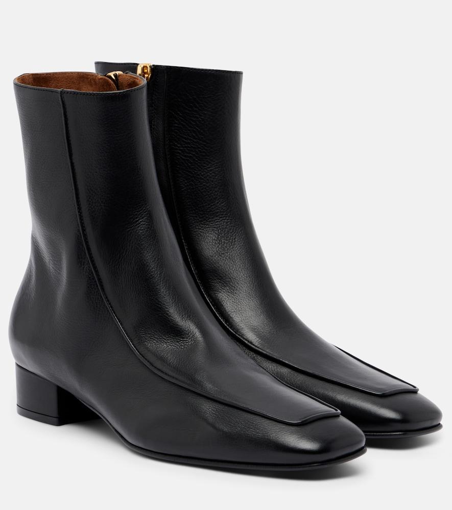 herbert levine shadow ban leather ankle boots