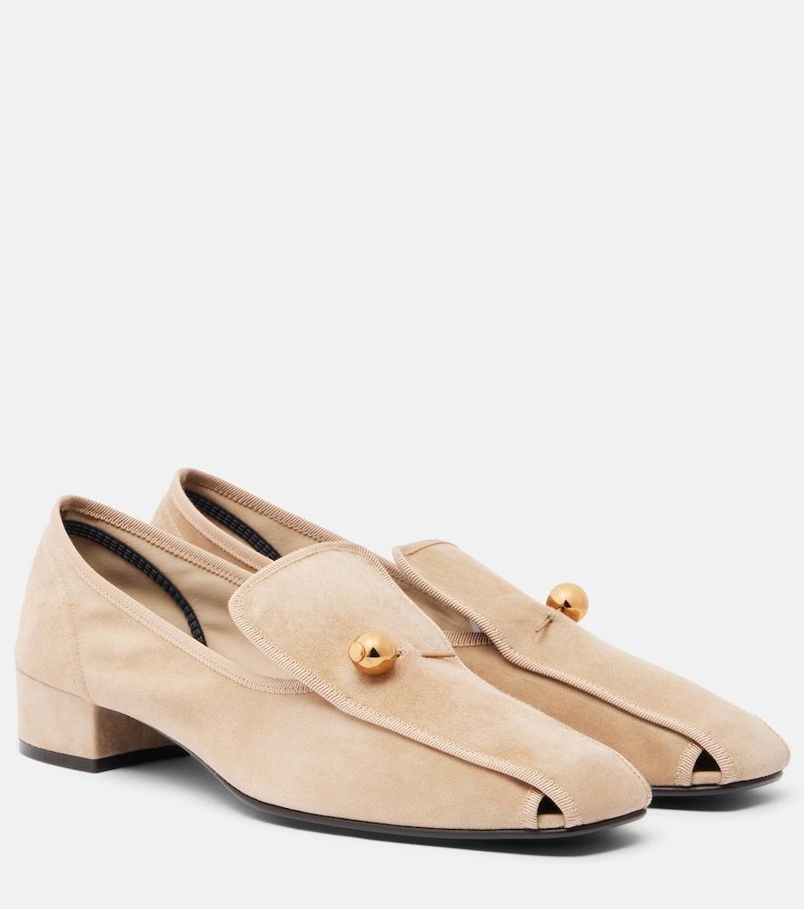 herbert levine showtime suede loafer pumps