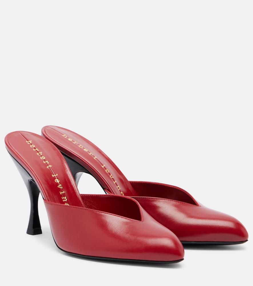 herbert levine sitting pretty leather mules