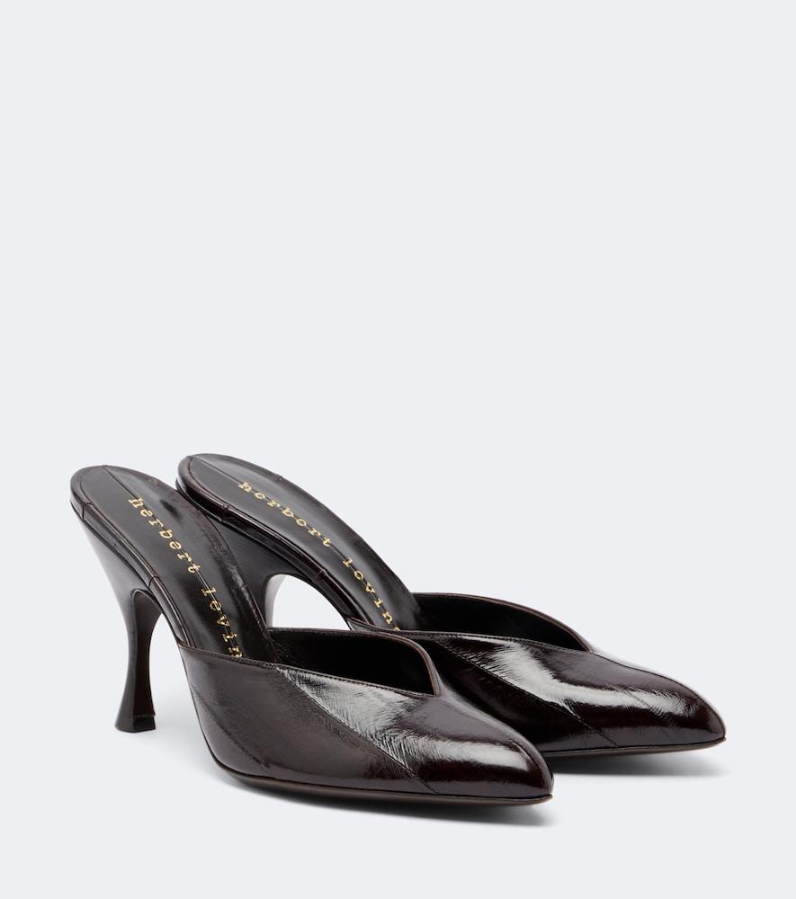herbert levine sitting pretty leather mules