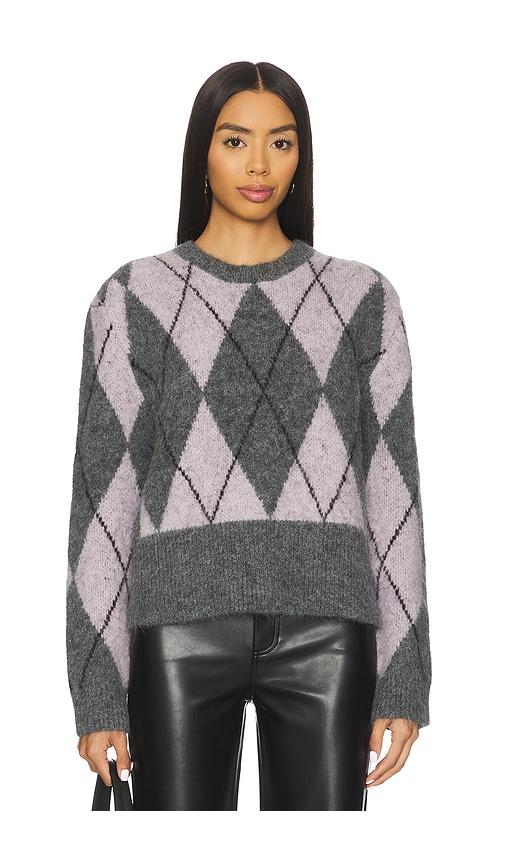 herskind carter knit blouse in grey. - size l (also in xs, m)