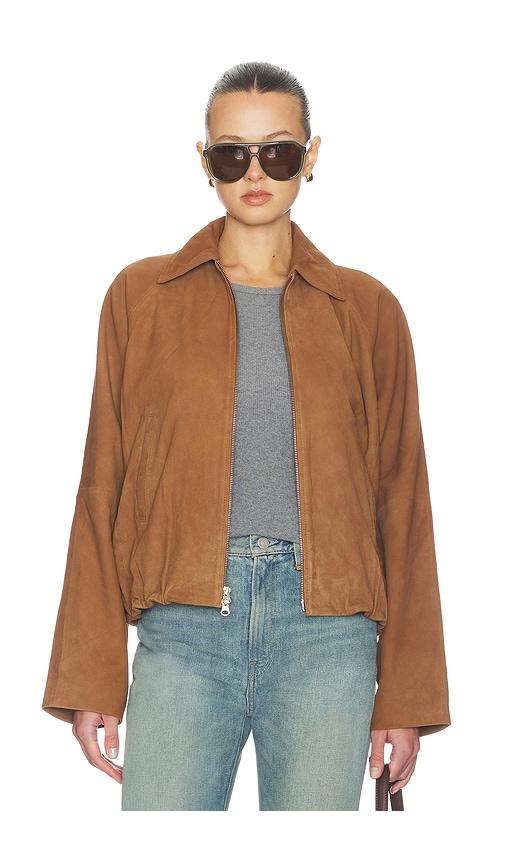herskind ray suede jacket in brown. - size 36 (also in 38, 40)
